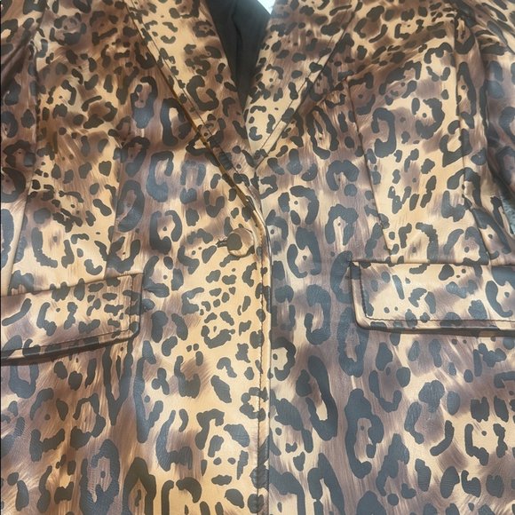 Cinq à Sept Cheyenne Leopard Print Faux Leather Jacket - Picture 7 of 11